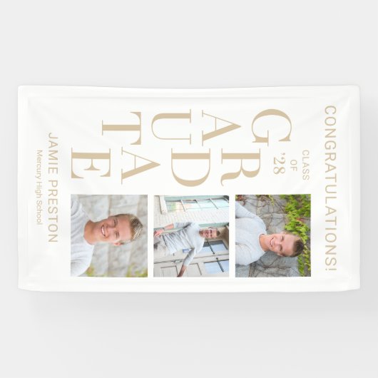 Stapelbare KLEURENBanner voor Afstuderen Spandoek (Horizontaal)