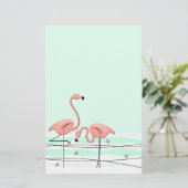 Stapelbenodigdheden voor Flamingo Aqua Briefpapier (Staand voorkant)