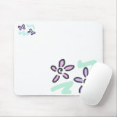 Stapelbloemen en botervliegen muismat (Met muis)