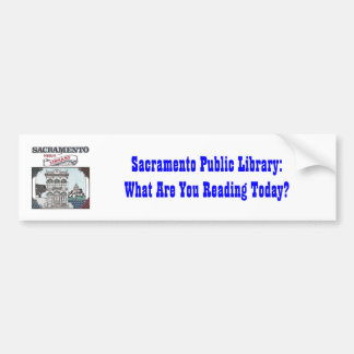 Stapelbord voor openbare bibliotheek Sacramento Bumpersticker