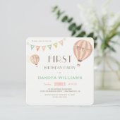 Stapelbundels en luchtballonnen | Eerste verjaarda Kaart (Staand voorkant)