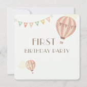 Stapelbundels en luchtballonnen | Eerste verjaarda Kaart (Achterkant)