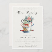 Stapelde bekertjes Elk jaar nodigt de Tea Partij v Bedankkaart (Voorkant / Achterkant)