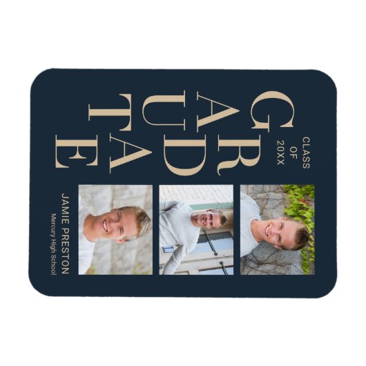 Stapelde Charm Afstuderen kondiging Magnet Magneet (Horizontaal)