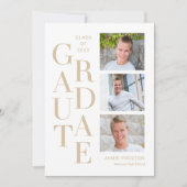 Stapelde Charm Editable Color Afstuderen Invitatio Kaart (Voorkant)