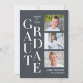 Stapelde Charm Editable Color Afstuderen Invitatio Kaart (Voorkant)