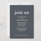 Stapelde Charm Editable Color Afstuderen Invitatio Kaart (Achterkant)
