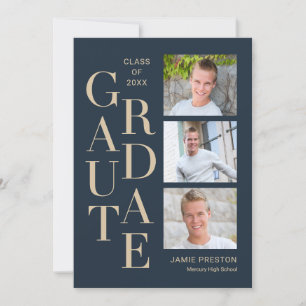 Stapelde Charm Editable Color Afstuderen Invitatio Kaart