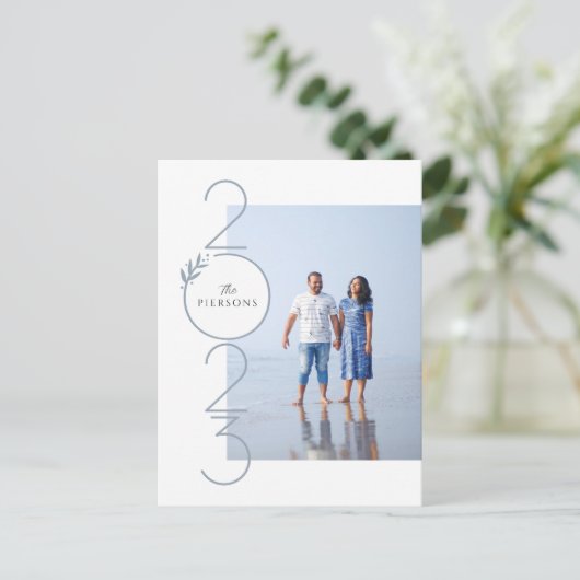 Stapelde datum nieuwe jaren Briefkaart Verticaal (Staand voorkant)