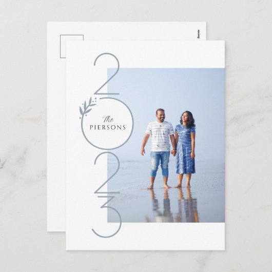 Stapelde datum nieuwe jaren Briefkaart Verticaal (Voorkant / Achterkant)