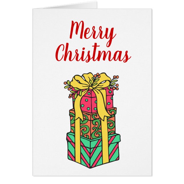 Stapelde gevlekte kerstcadeautjes (Voorkant)