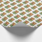 Stapelde gevlekte kerstcadeautjes cadeaupapier (Hoek)