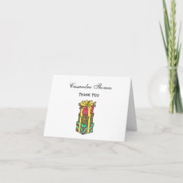 Stapelde gevlekte kerstcadeautjes feestdagen kaart