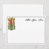 Stapelde gevlekte kerstcadeautjes feestdagenkaart (Voorkant / Achterkant)