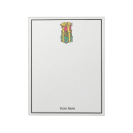 Stapelde gevlekte kerstcadeautjes notitieblok