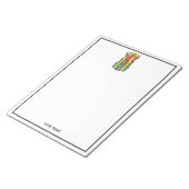 Stapelde gevlekte kerstcadeautjes notitieblok (Schuin)