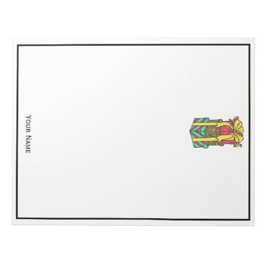 Stapelde gevlekte kerstcadeautjes notitieblok (Voorkant)