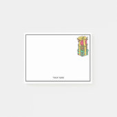 Stapelde gevlekte kerstcadeautjes post-it® notes (Voorkant)