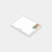 Stapelde gevlekte kerstcadeautjes post-it® notes (Schuin)