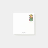 Stapelde gevlekte kerstcadeautjes post-it® notes (Voorkant)