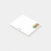 Stapelde gevlekte kerstcadeautjes post-it® notes (Schuin)