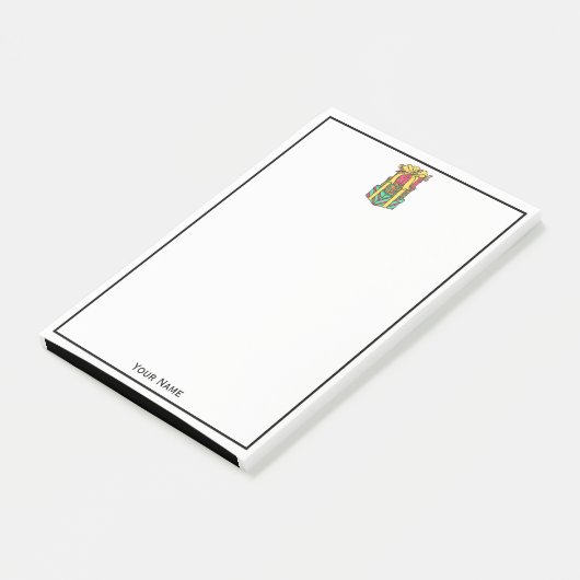 Stapelde gevlekte kerstcadeautjes post-it® notes (Schuin)