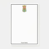 Stapelde gevlekte kerstcadeautjes post-it® notes (Voorkant)