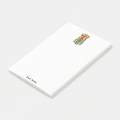 Stapelde gevlekte kerstcadeautjes post-it® notes (Schuin)