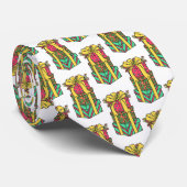 Stapelde gevlekte kerstcadeautjes stropdas (Opgerold)