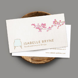 Stapeldecorator voor interieurontwerp visitekaartje