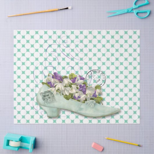 Stapelemvrouw van de Parijse schoenenbloem Tissuepapier (Craft)