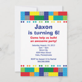 Stapelen Bricks Boy's verjaardagsfeestje Kaart