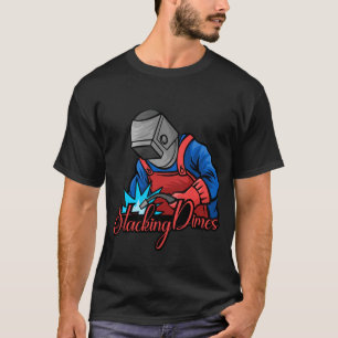 Stapelen van dubbeltjes Grappig lasser cadeau T-shirt