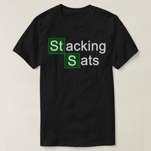 Stapelen van sats Satoshis Bitcoin Crypto T-shirt (Design voorkant)