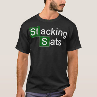 Stapelen van sats Satoshis Bitcoin Crypto T-shirt