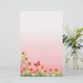 Stapelgoed : Daisy en vlinder Briefpapier (Staand voorkant)
