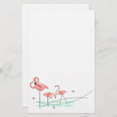 Stapelgoed van de Flamingo Ocean Trio Briefpapier (Voorkant / Achterkant)