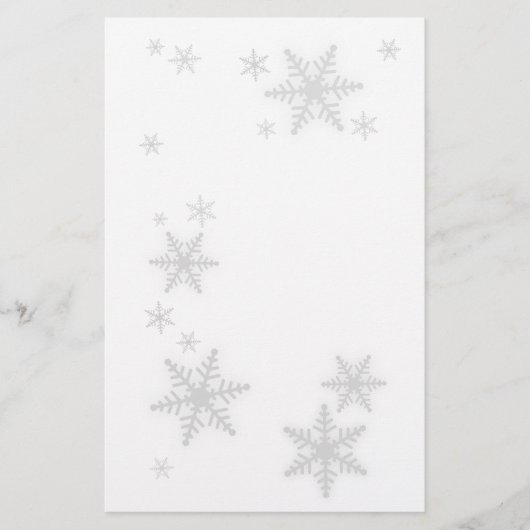 Stapelgoed voor wintersneeuwvlokken briefpapier (Voorkant)