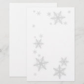Stapelgoed voor wintersneeuwvlokken briefpapier (Voorkant / Achterkant)