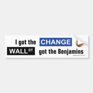 Stapelklep wijzigen & Benjamins Bumpersticker