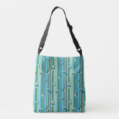 Stapelmengsel — groen en blauw crossbody tas (Achterkant)
