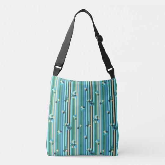 Stapelmengsel — groen en blauw crossbody tas (Voorkant)