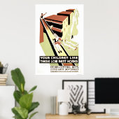 Stapelmodel 1940 WPA voor thuisgebruik met lage hu Poster (Thuiskantoor)