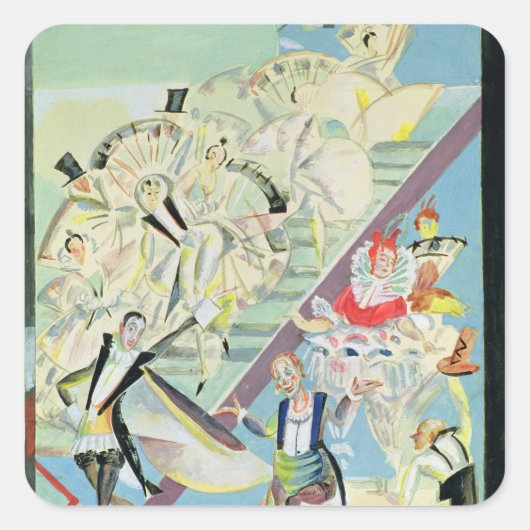 Stapelontwerp voor de operetta vierkante sticker (Voorkant)