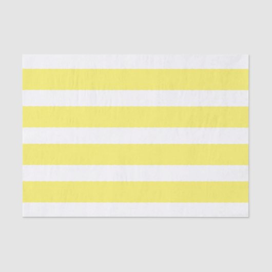 Stapelpapier: Gele en witte Big Stripes Tissuepapier (Voorkant)