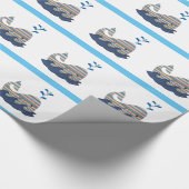 Stapelpapier voor walvisvangst cadeaupapier (Hoek)