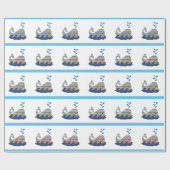 Stapelpapier voor walvisvangst cadeaupapier (Vlak)