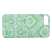 Stapelpatronen met blauwe en groene ikat Case-Mate iPhone case (Achterkant (Horizontaal))