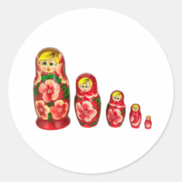 Stapelpoppen Ronde Sticker