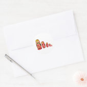 Stapelpoppen Ronde Sticker (Envelop)